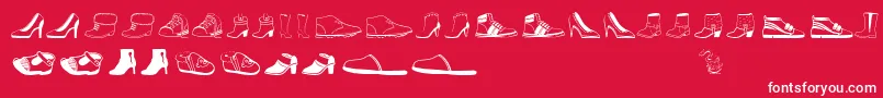 Womenandshoes Font – White Fonts on Red Background