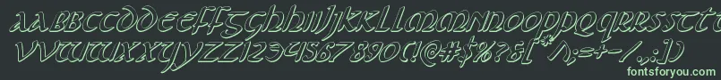 Foucault3Dital Font – Green Fonts on Black Background