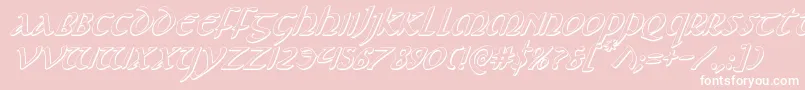 Foucault3Dital Font – White Fonts on Pink Background