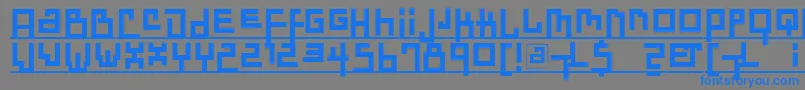 フォントDadasdreams – 灰色の背景に青い文字