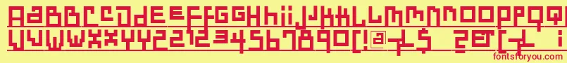 Dadasdreams Font – Red Fonts on Yellow Background