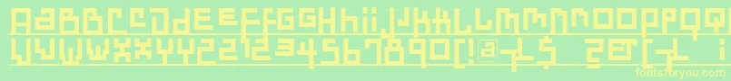 Шрифт Dadasdreams – жёлтые шрифты на зелёном фоне