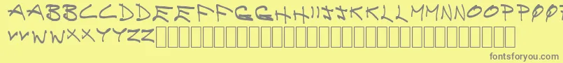 Brainc Font – Gray Fonts on Yellow Background