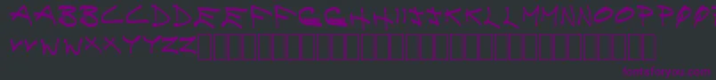 Шрифт Brainc – фиолетовые шрифты на чёрном фоне