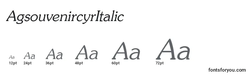 AgsouvenircyrItalic Font Sizes