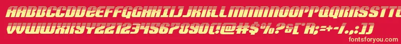 Nightwraithhalfital Font – Yellow Fonts on Red Background