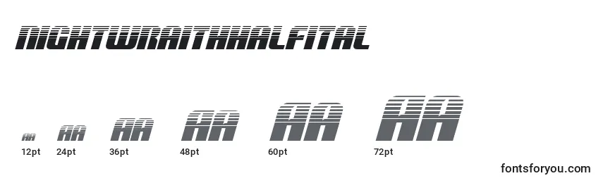 Nightwraithhalfital Font Sizes