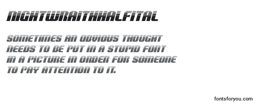 Nightwraithhalfital Font