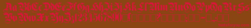 Plaingermanica Font – Red Fonts on Brown Background