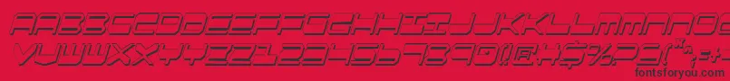 QuickgearShadowItalcon Font – Black Fonts on Red Background
