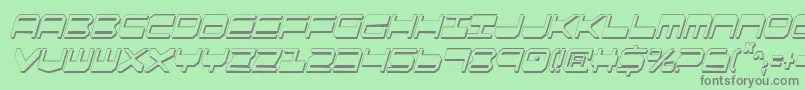 QuickgearShadowItalcon Font – Gray Fonts on Green Background