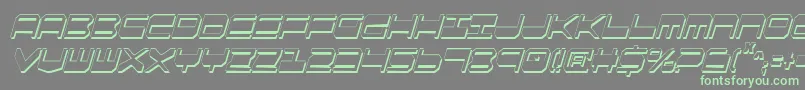 QuickgearShadowItalcon Font – Green Fonts on Gray Background