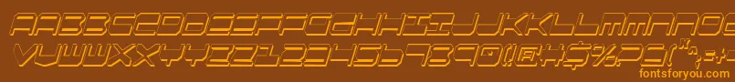 QuickgearShadowItalcon Font – Orange Fonts on Brown Background
