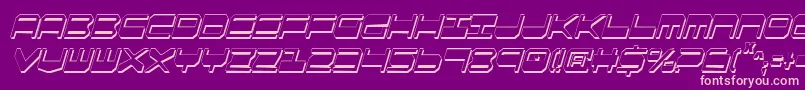 QuickgearShadowItalcon Font – Pink Fonts on Purple Background