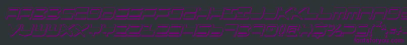 QuickgearShadowItalcon Font – Purple Fonts on Black Background