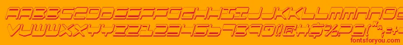 fuente QuickgearShadowItalcon – Fuentes Rojas Sobre Fondo Naranja