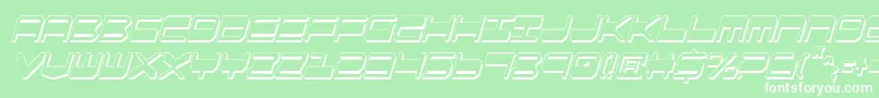 QuickgearShadowItalcon Font – White Fonts on Green Background