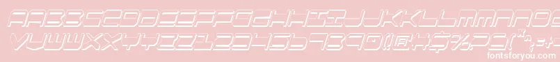 QuickgearShadowItalcon Font – White Fonts on Pink Background