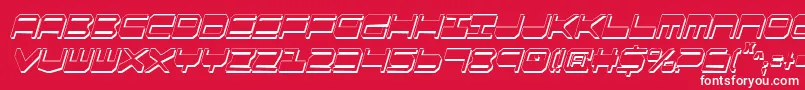 QuickgearShadowItalcon Font – White Fonts on Red Background