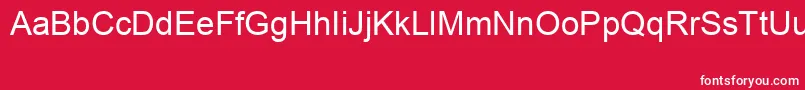 ArialSpecialG1 Font – White Fonts on Red Background