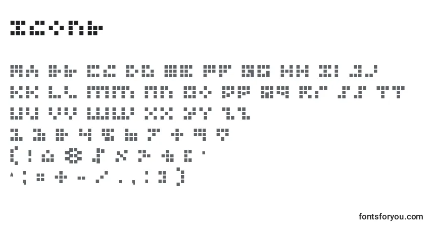 Czcionka Iconb – alfabet, cyfry, specjalne znaki