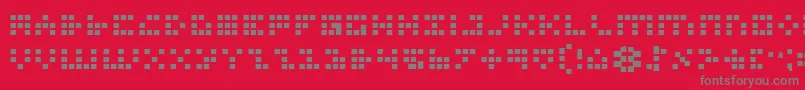 Iconb Font – Gray Fonts on Red Background