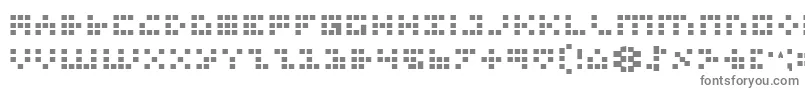Iconb-fontti – harmaat kirjasimet valkoisella taustalla