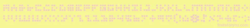 Iconb Font – Pink Fonts on Yellow Background