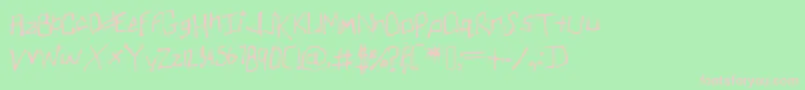 Skullmanator1 Font – Pink Fonts on Green Background