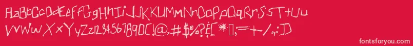 Skullmanator1 Font – Pink Fonts on Red Background