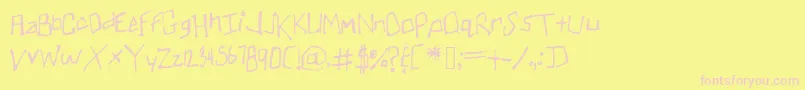 Skullmanator1 Font – Pink Fonts on Yellow Background