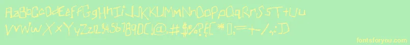 Skullmanator1 Font – Yellow Fonts on Green Background