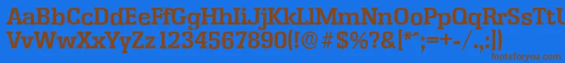 Czcionka EnschedeserialBold – brązowe czcionki na niebieskim tle