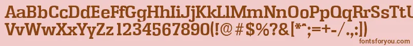 EnschedeserialBold Font – Brown Fonts on Pink Background