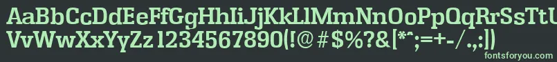 Czcionka EnschedeserialBold – zielone czcionki na czarnym tle