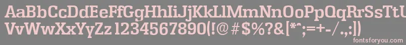 EnschedeserialBold Font – Pink Fonts on Gray Background