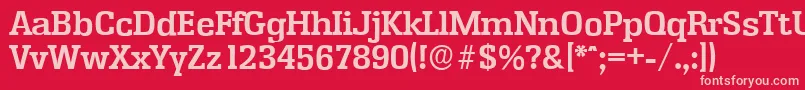 EnschedeserialBold Font – Pink Fonts on Red Background