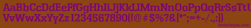 EnschedeserialBold Font – Purple Fonts on Brown Background