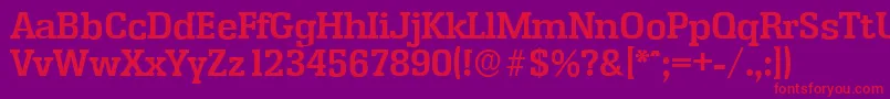 Czcionka EnschedeserialBold – czerwone czcionki na fioletowym tle