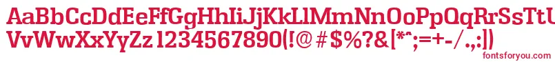 フォントEnschedeserialBold – 白い背景に赤い文字