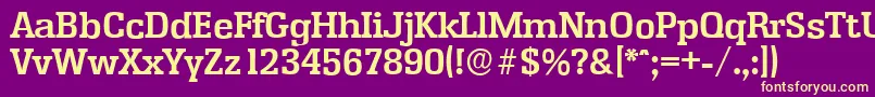 EnschedeserialBold Font – Yellow Fonts on Purple Background