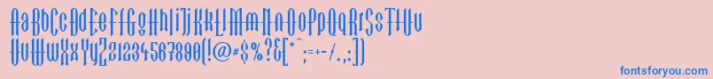 LinotypegotekkBlack Font – Blue Fonts on Pink Background
