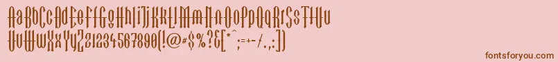 LinotypegotekkBlack-Schriftart – Braune Schriften auf rosa Hintergrund