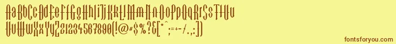 Police LinotypegotekkBlack – polices brunes sur fond jaune