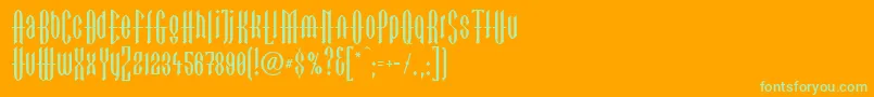 LinotypegotekkBlack Font – Green Fonts on Orange Background