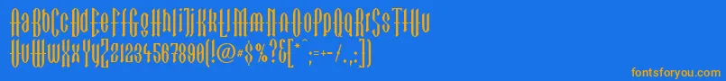 Police LinotypegotekkBlack – polices orange sur fond bleu