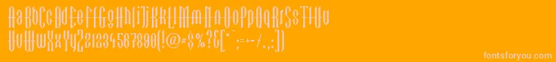 LinotypegotekkBlack Font – Pink Fonts on Orange Background