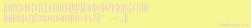 LinotypegotekkBlack Font – Pink Fonts on Yellow Background