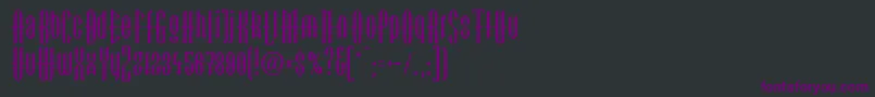Шрифт LinotypegotekkBlack – фиолетовые шрифты на чёрном фоне