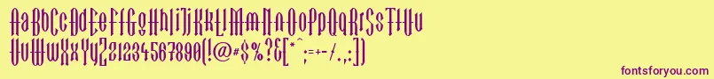LinotypegotekkBlack Font – Purple Fonts on Yellow Background